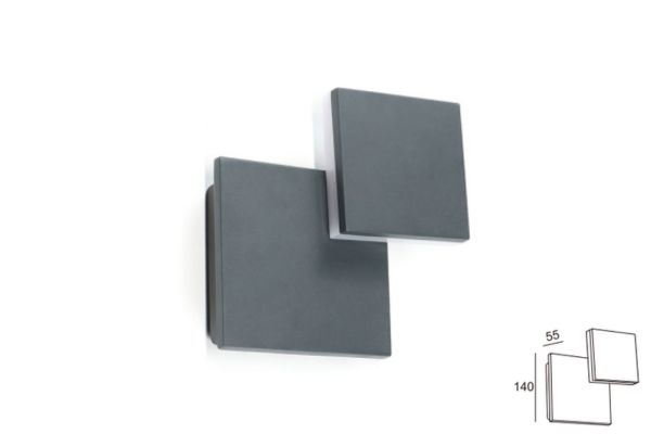 fornitore di applique quadrate up down