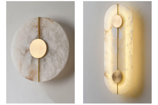 alabaster wall light marble