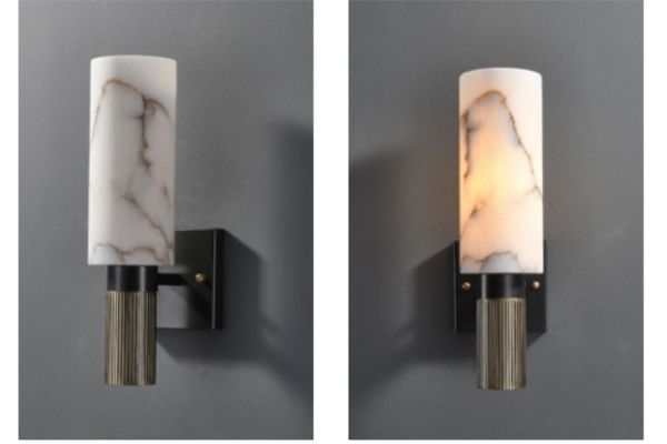 Lampatron Alabaster-Wandleuchte