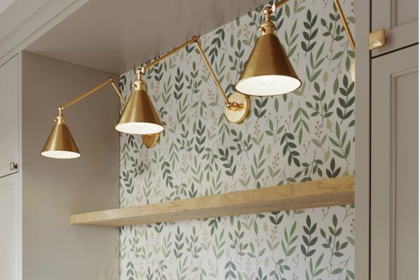 brass swing arm lamp