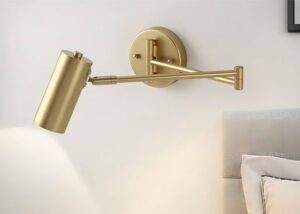 goldener Schwenkarm-Wandleuchter