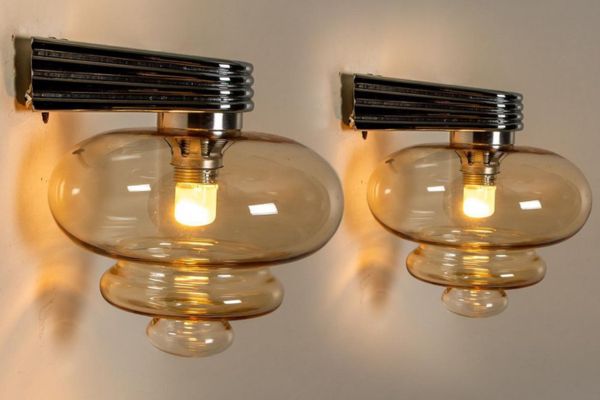 Amber Glass Wall Light Amber Glass Wall Light