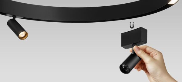 gebogene Schienenleuchte