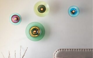 hand-blown glass wall light