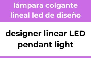 Lámpara colgante lineal LED de diseño
