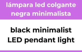lámpara led colgante negra minimalista