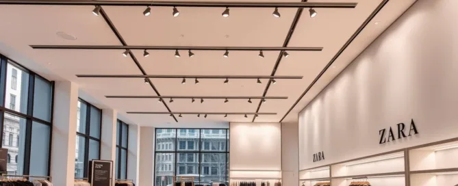 تصميم إضاءة داخلية لتجزئة زارا