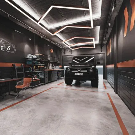 linear lighting for garage factory