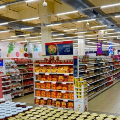 Luminaire à barre pour supermarché